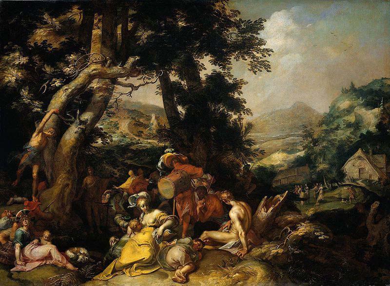 Abraham Bloemaert Landscape with the Ministry of John the Baptist. China oil painting art